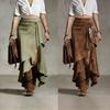 Dames Retro Western Suede Kant Patchwork Rok
