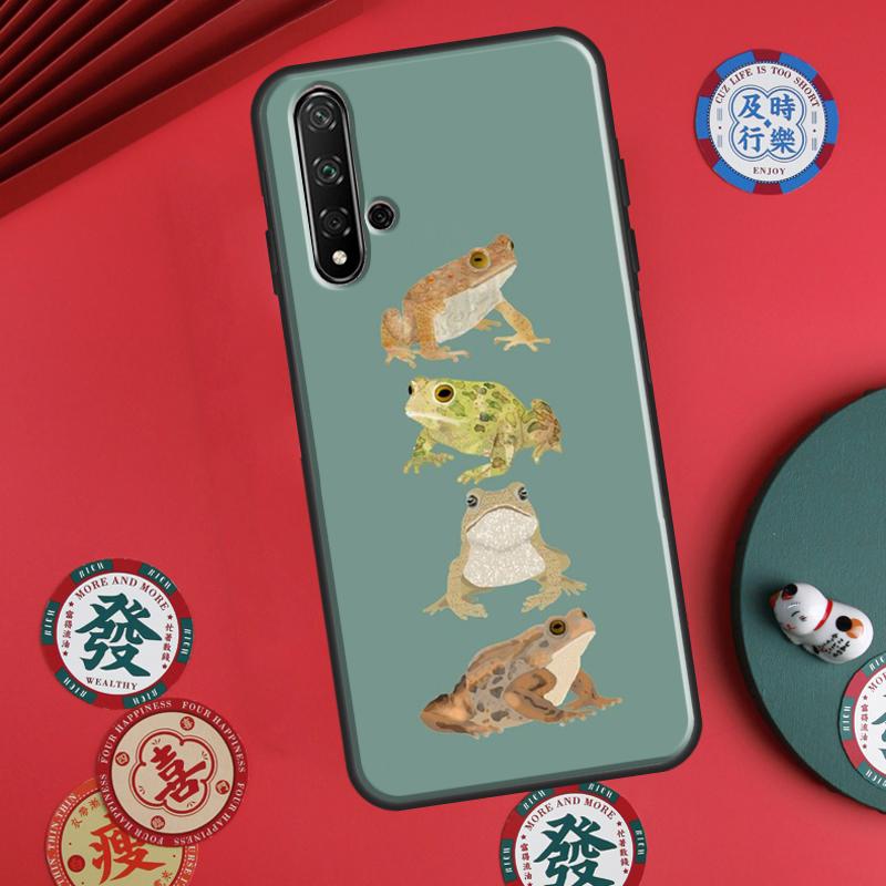 Cartoon Frogs For Huawei P60 Pro P30 P40 Lite Nova Y61 Y91 Y90 Y70 Y60 Y72 12s 12i 11i 7i 8i 9 10 SE Case