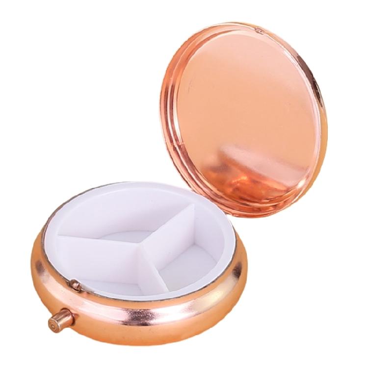 

Compartment Medicine Pills Case Pills Carry Box for Pocket Purse Pills Box Decorative Metal Medicine Organizers for Gift