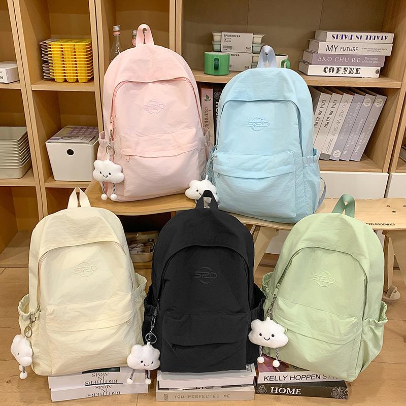 Plecak dla miękkich i uroczych dziewcząt, przenośny tornister na wiosenne wycieczki, torba na komputer o dużej pojemności