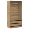 VidaXL Garde-robe chêne artisanal 100x50x200 cm bois d'ingénierie, armoire de rangement, organisateur de garde-robe, 3318627