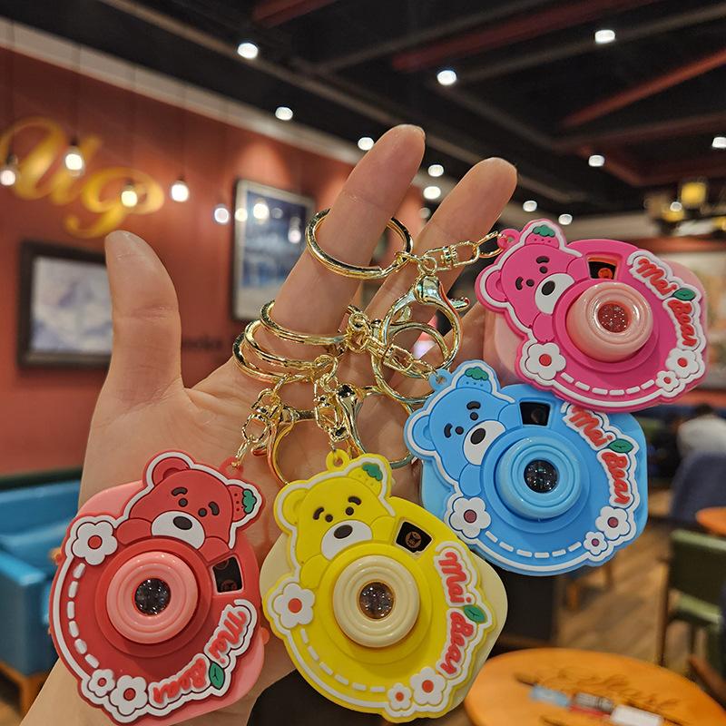 Niedliche Mini-Projektionskamera Cartoon Leuchtendes Projektionslicht Damenhandtasche Schlüsselanhänger Anhänger