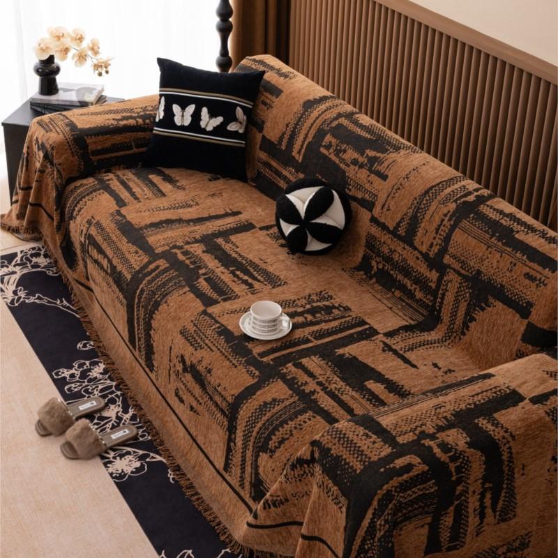 All-season Chenille Camping Picnic Sofa Cover  Dark Funda Sofa Bohemia Sofa Covers Mats Throw Blankets