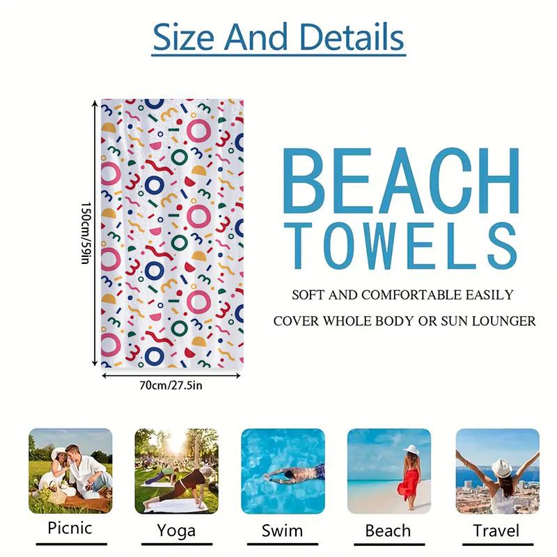 Abstract Shapes Beach Towel Wall Hanging Pop Art Summer Pool Decor Tropical Playful Colorful Indoor Outdoor Home Decor Gift Idea
