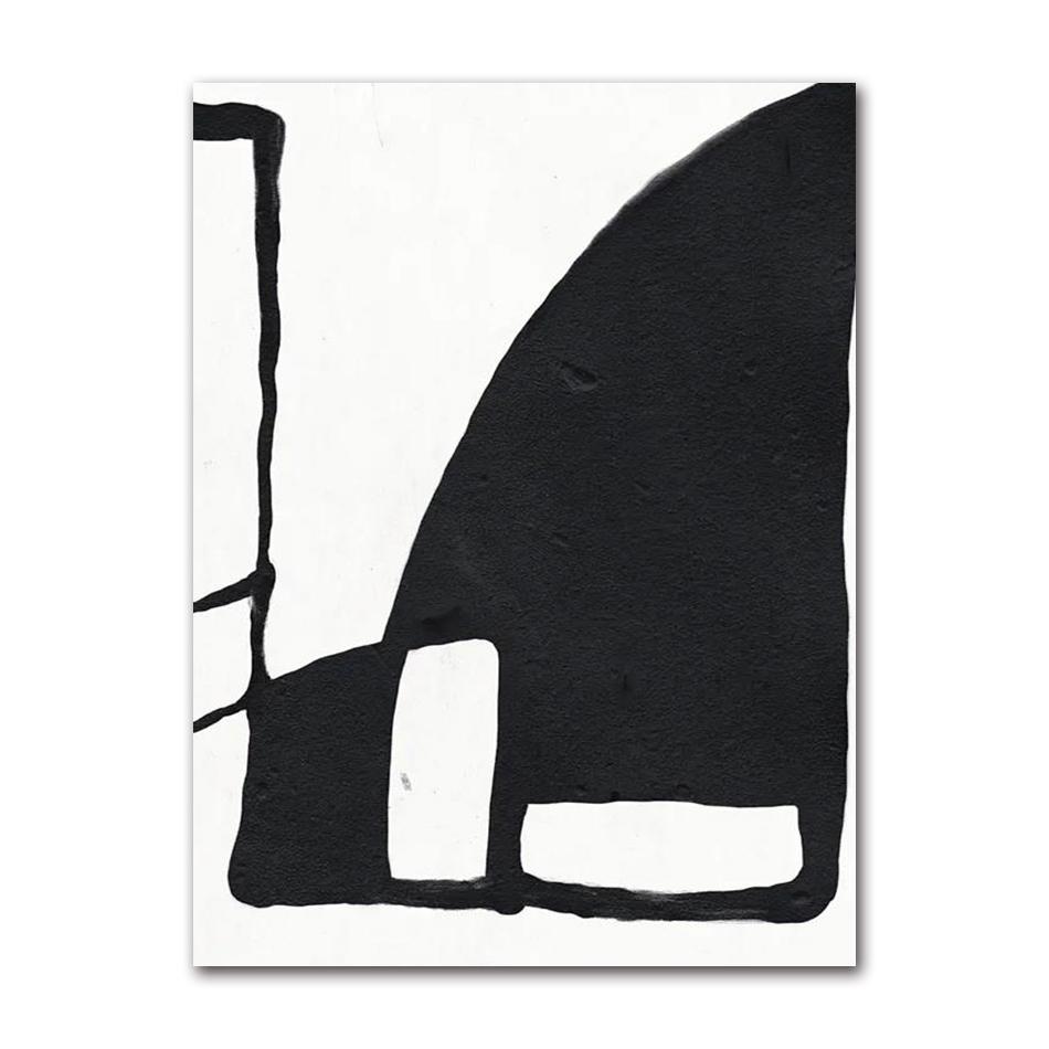 Scandinavian Minimalist Wall Art Black and White Abstract Woman Geometric Lines Poster Print Home Bedroom Living Room Decoration