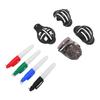 Golf Ball Liner Kit Golf Ball Line Drawing Stencils with Multi Color Water Proof Pens for Golf Accessories