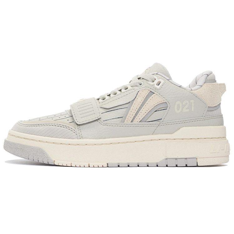 Li Ning Rookie Rising Stars Rookie Shanghai HOOD Trendy Low Top Vintage Basketball Shoes Women's Gray White ABCS028-12