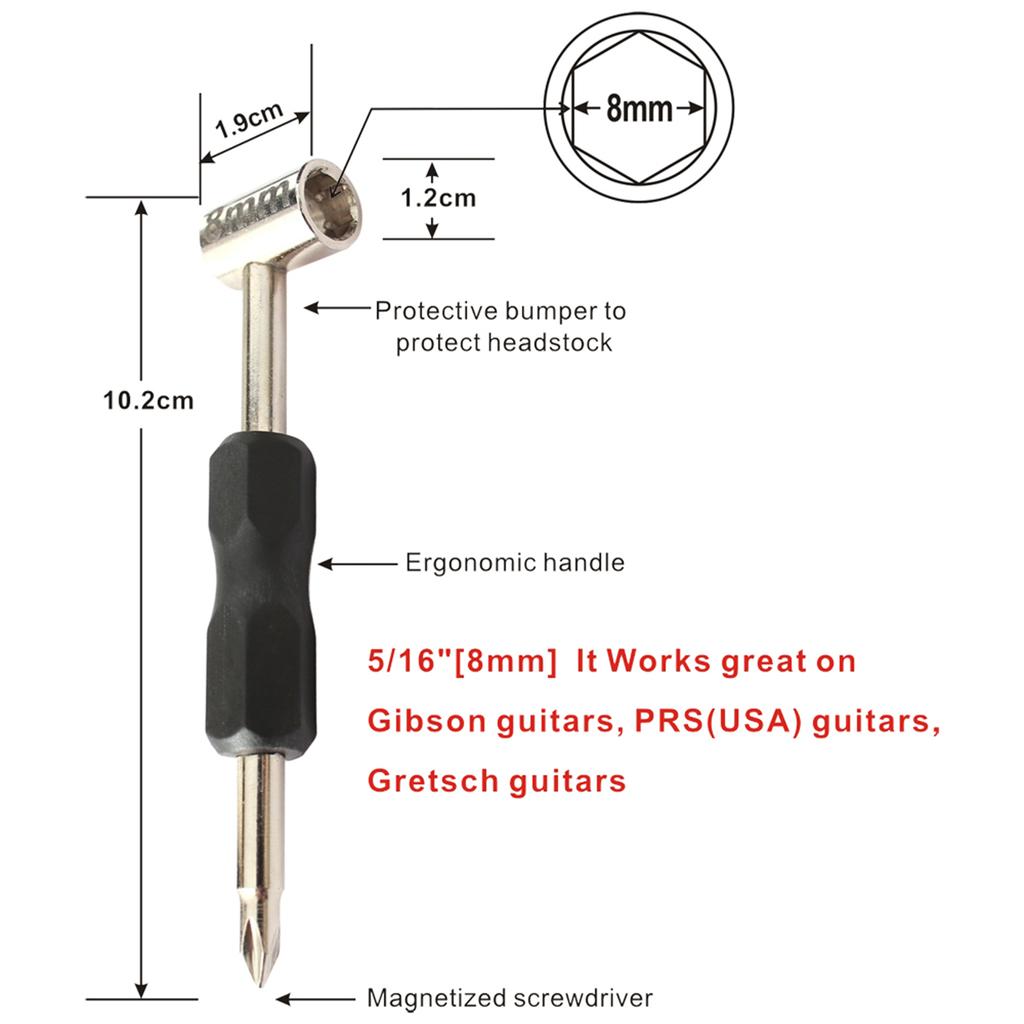 Guitar Neck Adjustment Tool for Taylor Guitars Magnetized Screwdriver Guitar Hex Key Set for Acoustic and Electric Maintenance