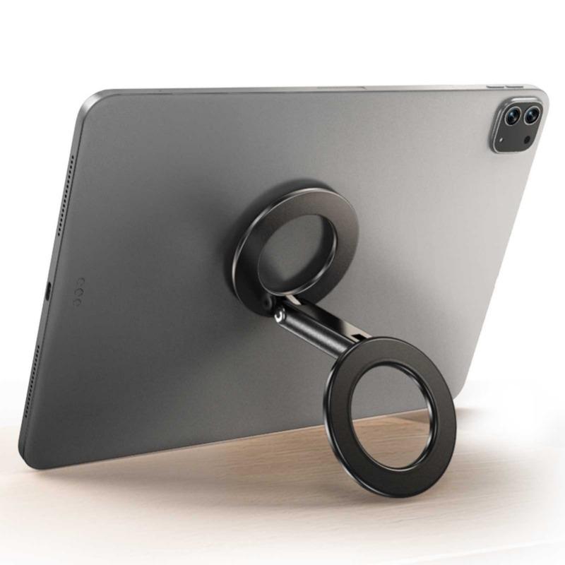 Double Sided Magnetic Metal Foldable Phone Tablet Stand For Desktop Office Compatible With Iphone
