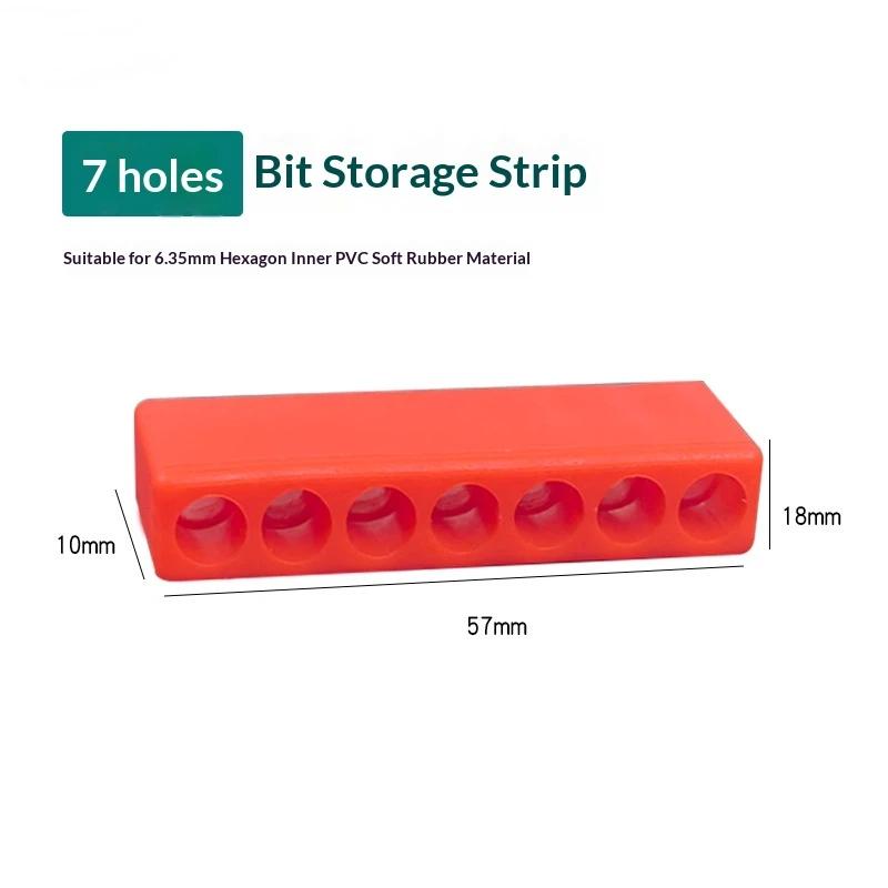 1Pcs 4-32 Hole 1/4 Holder Screwdriver Storage Box Hex Shank Screwdriver Plastic Screwdriver Storage Screwdriver Bit Holder