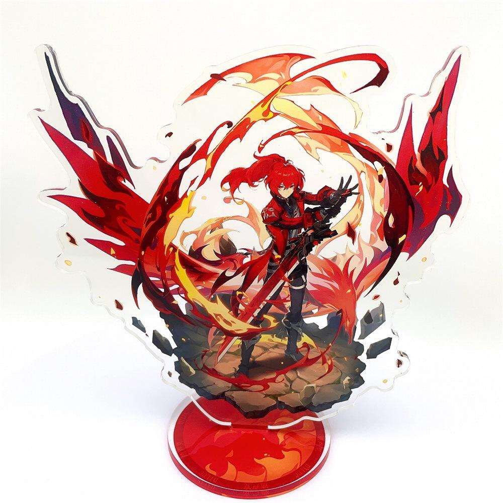Anime Figure Genshin Impact Furina Arlecchino Xiao Yae Miko Yelan Acrylic Stand Model Board Desk Decor Standing Sign Fans Present