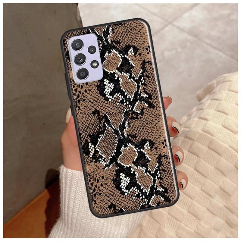Snake Skin Case For Samsung Galaxy A14 A34 A54 A12 A22 A32 A42 A52 A13 A23 A33 A53 A50 A51 A71 Cover
