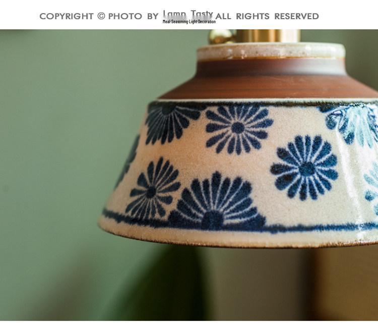 Chinese Retro Teahouse Ceramic Pendant Lamp: Ancient Style for Bedroom or Dining Room