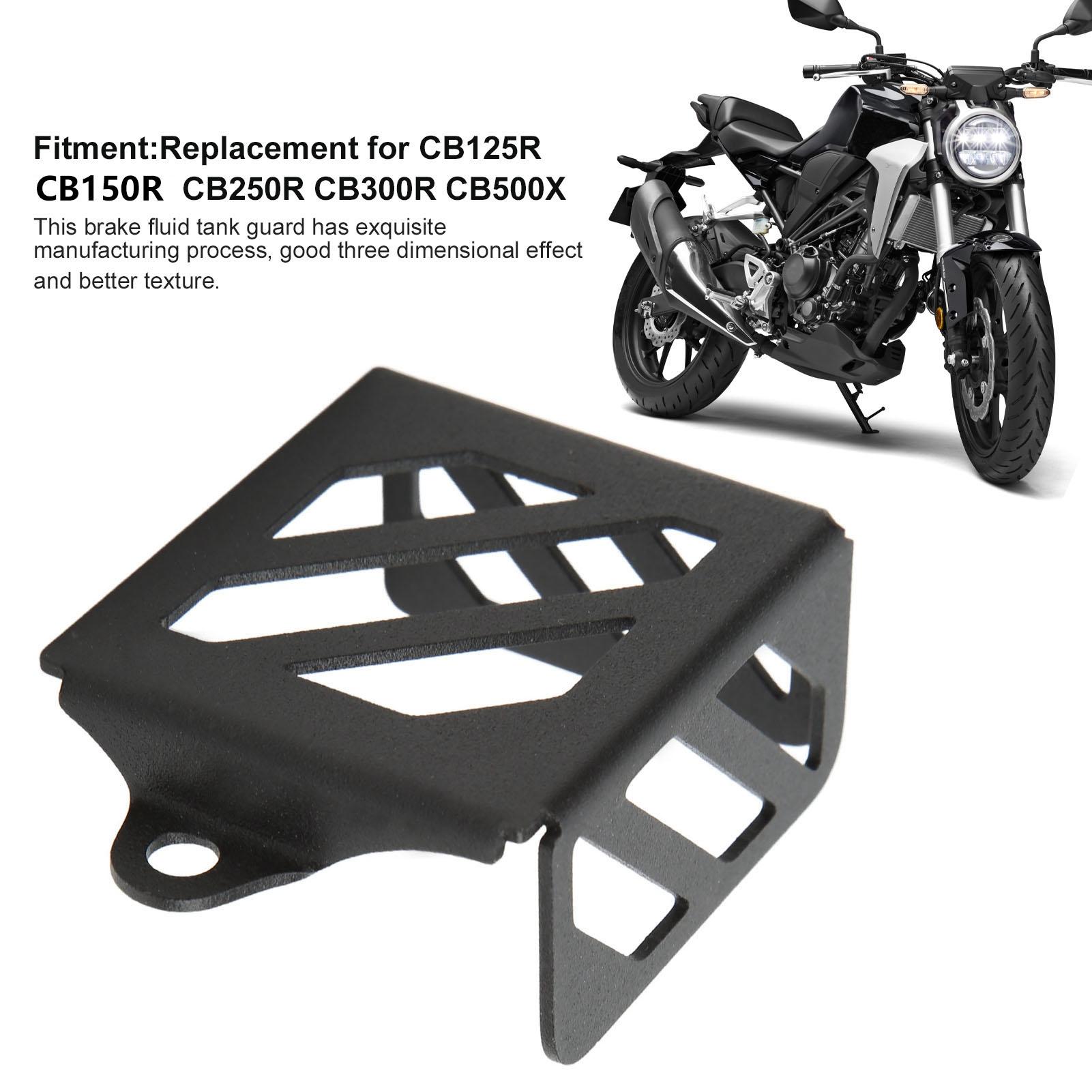 

Rear Brake Fluid Reservoir Guard Carbon Steel Replacement for CB125R CB150R CB250R CB300R CB500X