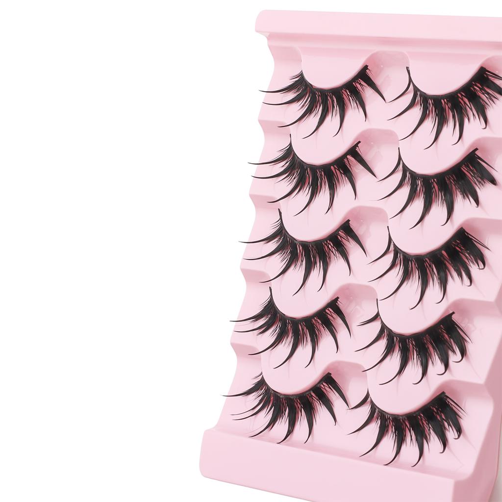 Thick Long Handmade Craft Wispy Fluffy Thai Wet Eyelashes False Eyelashes 3D Faux Mink Eyelashes