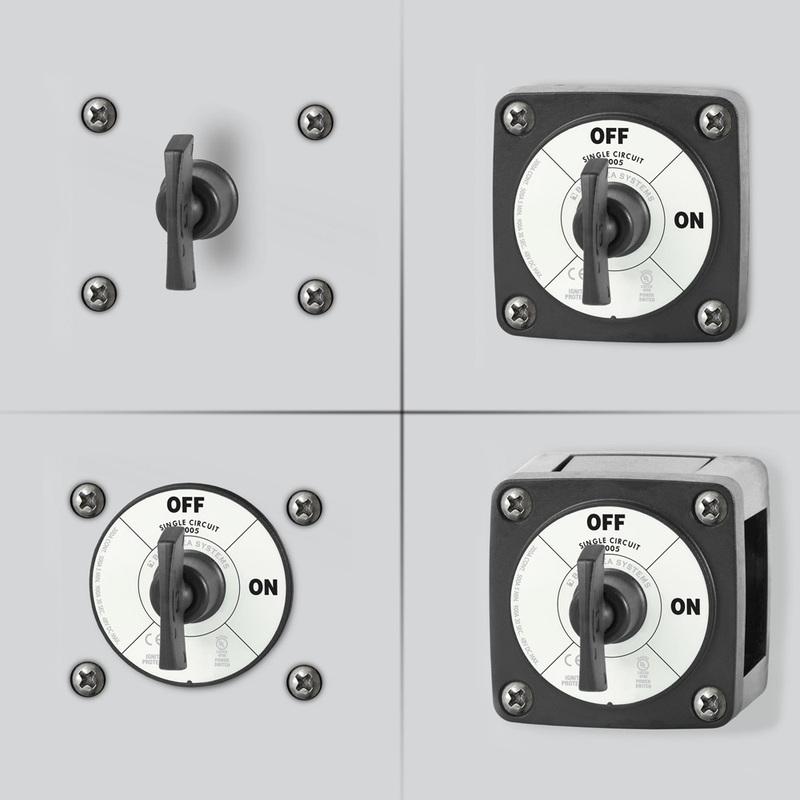 300A DC 48W Single Battery 2 Position Mass Switch With Locking Key Marine Isolator Disconnect Rotary For Camping RV Truck Boat
