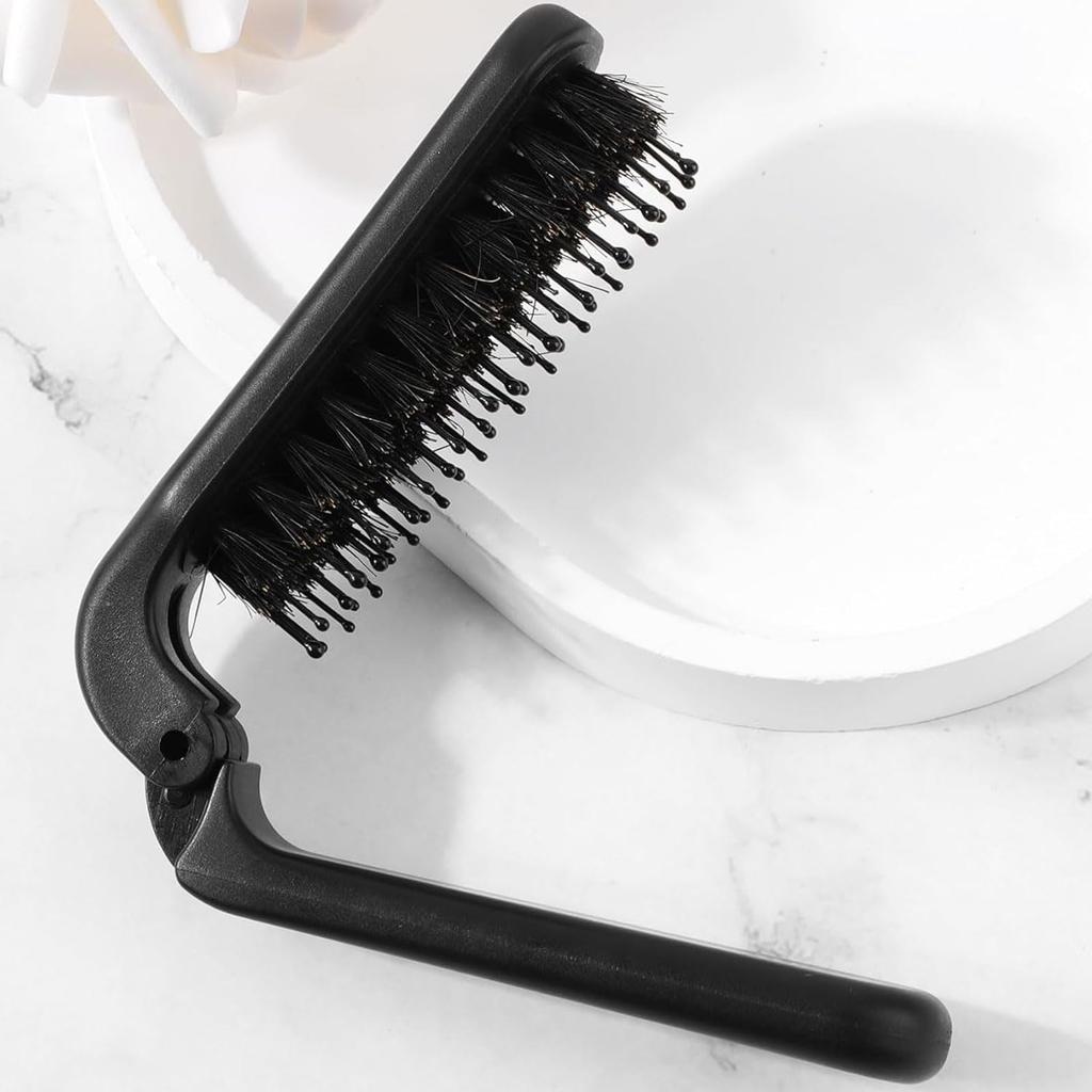 Boar Bristle Foldable Scalp Portable Hair Quality Shiny and Smooth Suitable for Men and All Hair Types Men's Hairbrush, Hairbrush, Hairbrush,