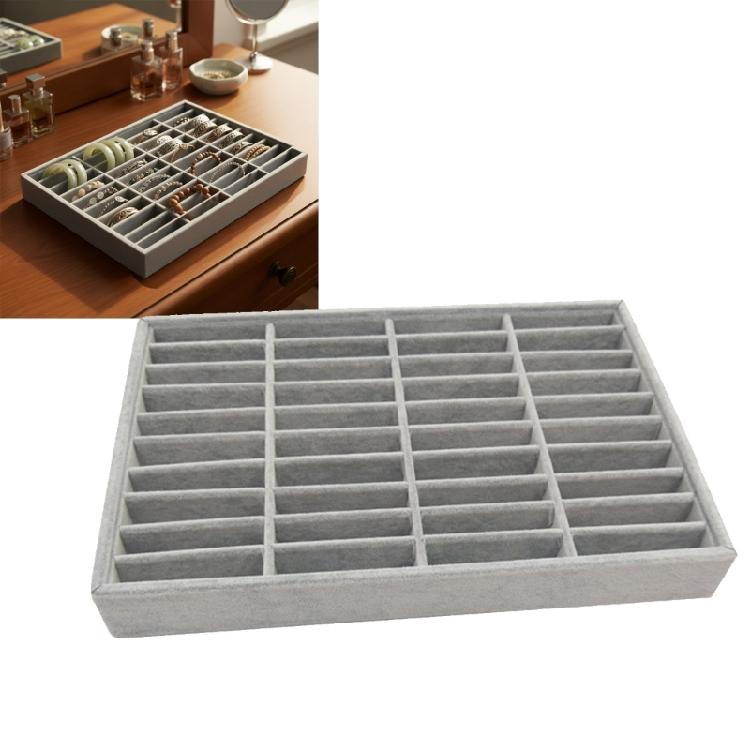 Sturdy Wood 40 Bracelet Organizers Tray Elegant Jewelry Countertop Display Systems