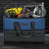 Mouth Heavy Duty Tool Bag with Reinforced Bottom Multi Compartment Storage Large Capacity Organizer for Construction Site Tools