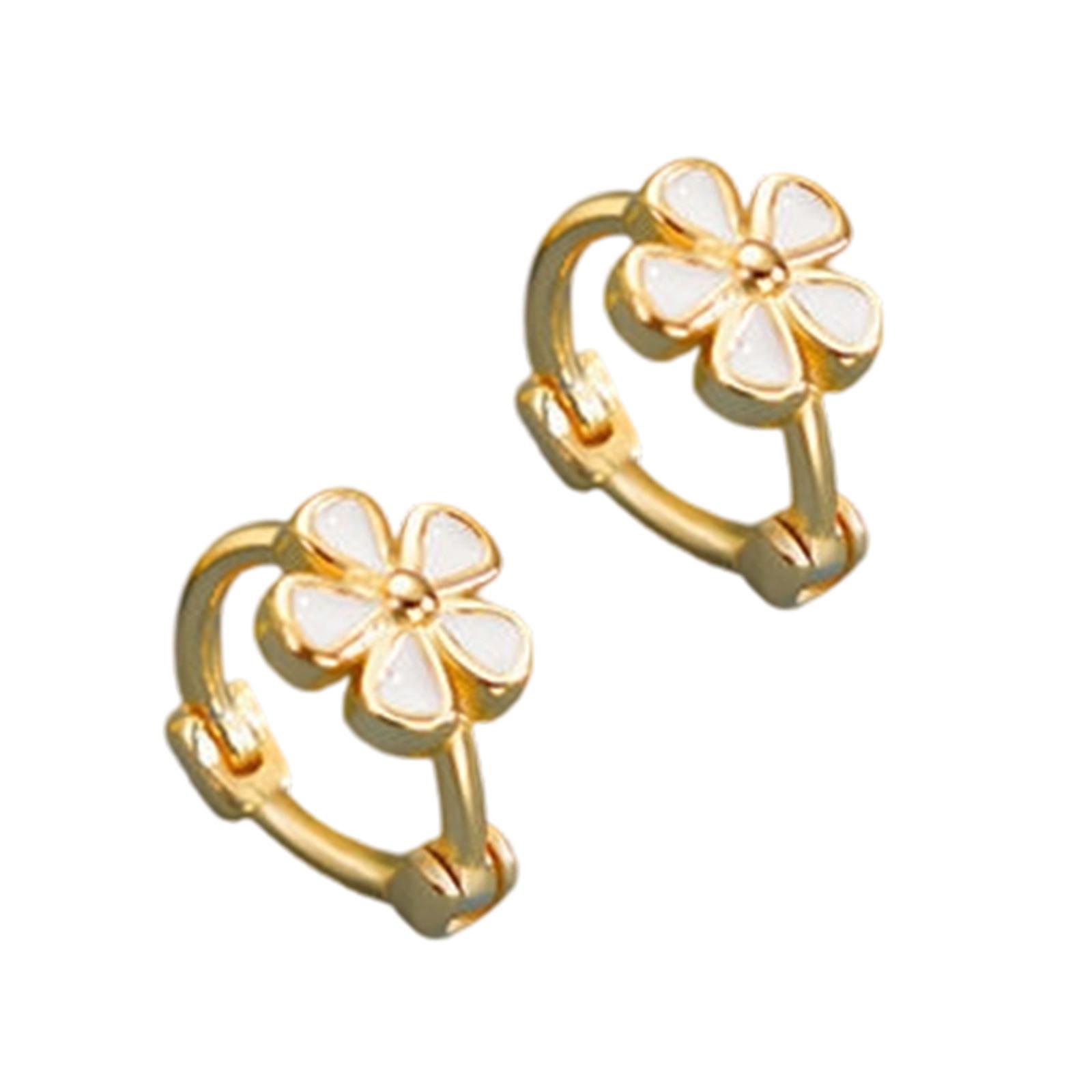 

Элегантные серьги с цветочным узором с золотым/серебряным покрытием, гипоаллергенные серьги-пусеты, аксессуары для бижутерии ручной работы для женщин на каждый день золотой