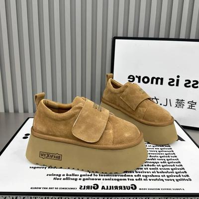 Πλατφόρμα Suede Γυναικεία Loafers Παπούτσια Casual Sneaker Ψηλοτάκουνα Φθινοπωρινή τάση Τρέξιμο Μάρκα Sport 2024 Winter Cotton Zapatillas Mujer