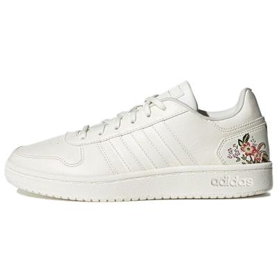 Neo Hoops 2.0 Synthetic Leather Floral Comfortable Durable Low-Top Retro Basketball Shoes Women Sneaker White EF0122