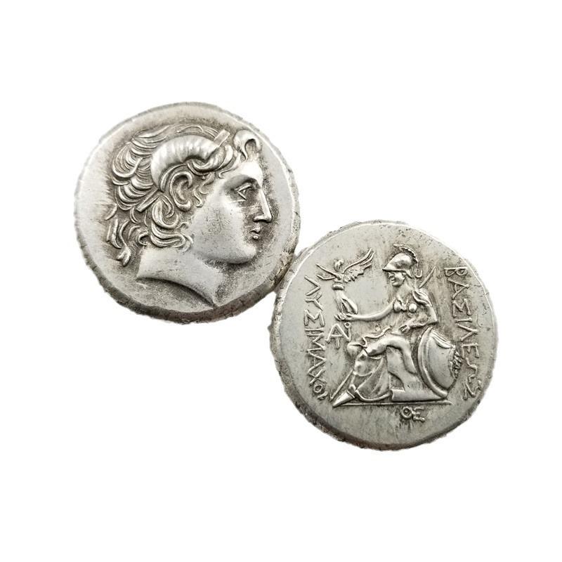Antique Greek Goddess Copper-Plated Silver Statue Coin #7005