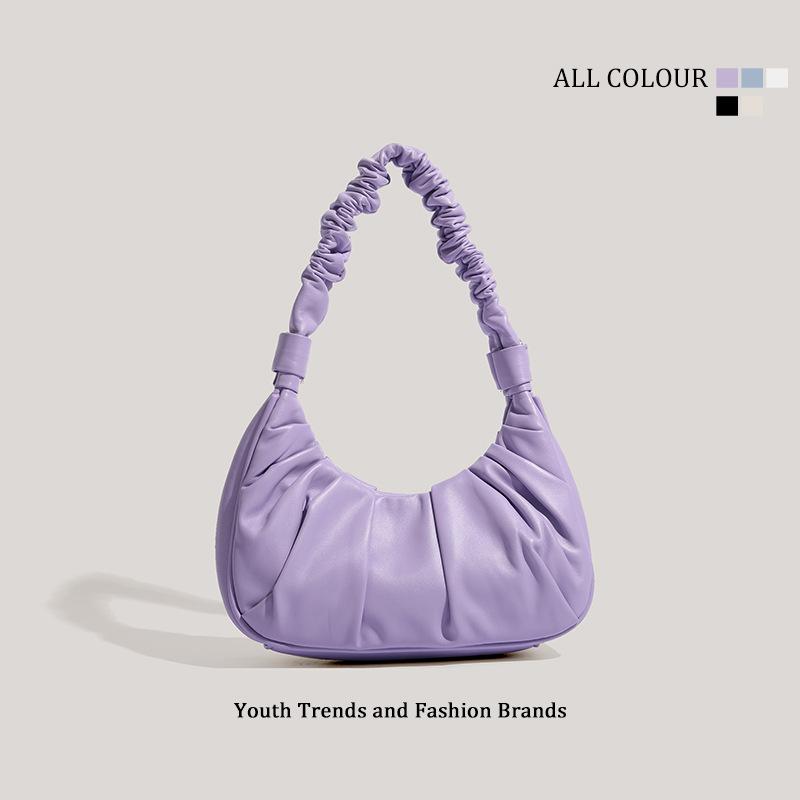 Summer New Pleated Portable Shoulder Bag, Femininity Versatile Underarm Bag