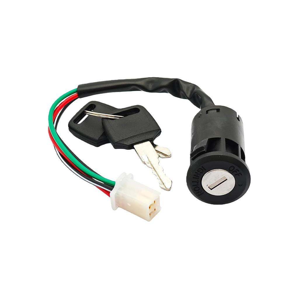 4 Pin Ignition Key Switch 4 Wire Compatible with Most 50cc–250cc ATV Dirt Bike, Electric Scooter