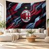 Tapeçaria de Parede AC Milan, Pendente de Parede em Tecido Macio, Fundo Decorativo Para Quarto Arte de Parede para Casa