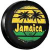 Jamaica Palm Trees Sunset Spare Tire Cover Vintage Wheel Protector Cover for RV SUV Camping