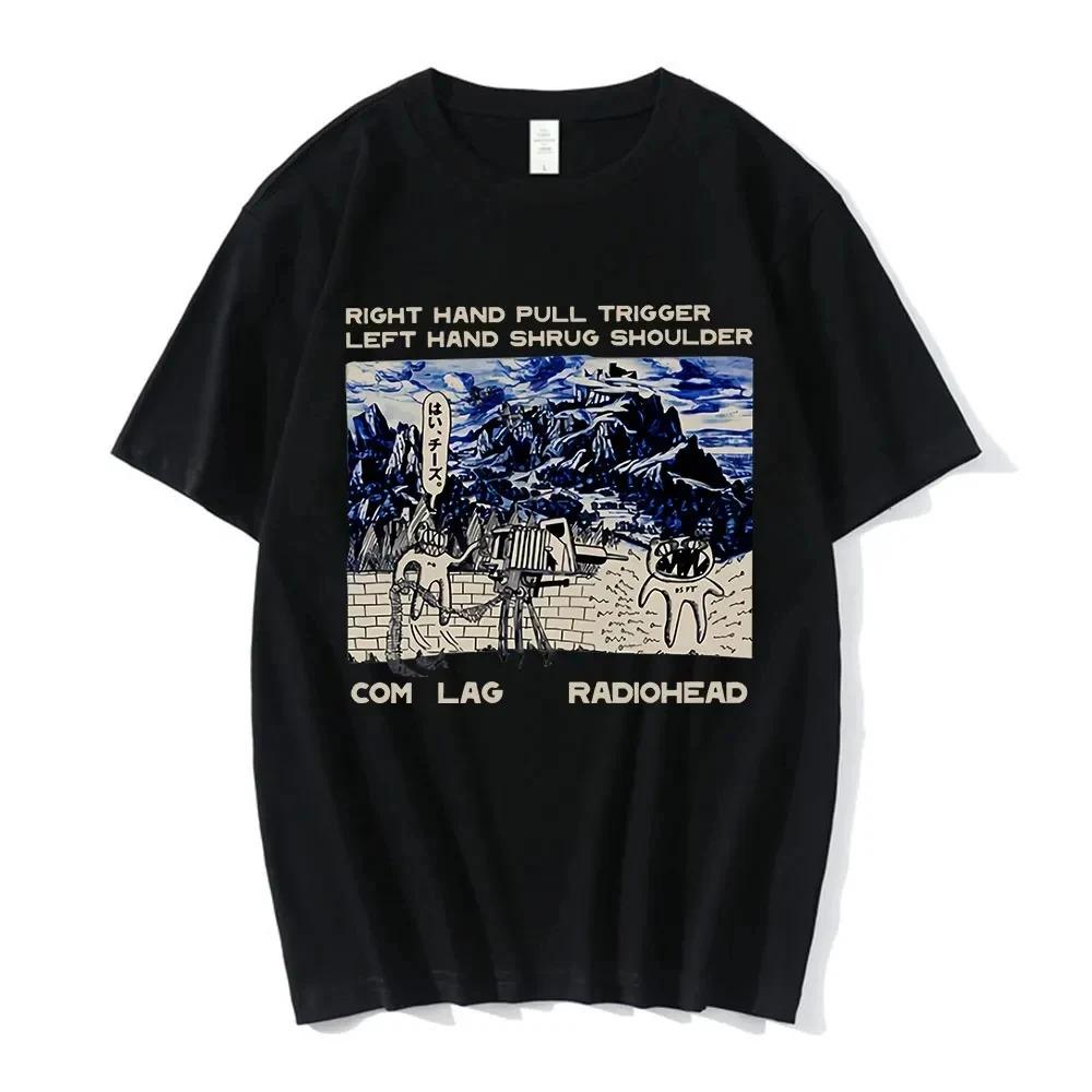 Retro Rock Band T-Shirt R-radiohead Men T-shirts Hip Hop The Bends Music Album Print Tee Shirt Oversize Top Daily Streetwear Tee