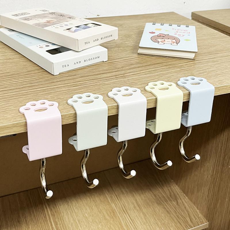 Cat Claw Hook Adjustable Desk Edge Hook Bag Hook Table Side Hanging Storage Rack Headset Desk Hanger School Home Universal Hook