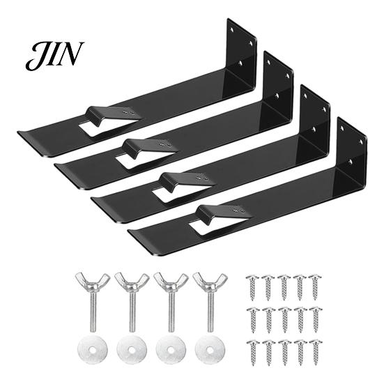 Durable Metal Owl Mount 4Pcs Mounting Brackets, Heavy Duty Bracket with Secure Clip, Decoy Attachment Post for Outdoor Decoys Garden Plastic Owls Easy 4pcs