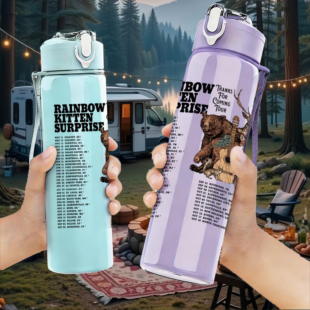 1PC Cowboy Horse Western Minimalist Print 750ml Portable Sports Water Bottle Leakproof Gym Outdoor Travel Drink Cup