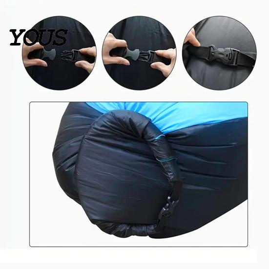 Tear-resistant Air Sofa Outdoor Inflatable Sofa, Portable Foldable Blow-up Couch, Anti Leakage Garden Chair Ergonomic Lounger for Outdoor, Beach,