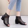 Fashion GKTINOO 2025 Summer Boots Women Sandals Genuine Leather High Heels Platform Hollow Peep Toe Female Ladies Shoes Zapatos De Mujer