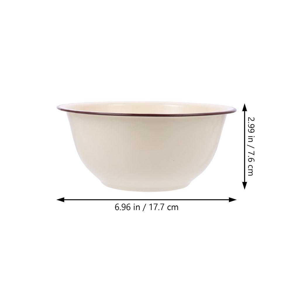 Эмалированная Миска Ретро Глубокая Чаша Большая Вместимость Многоцелевая Суп Фрукты Смешивание Теста Миска Винтажная Кухонная Эмалированная Посуда Декоративная