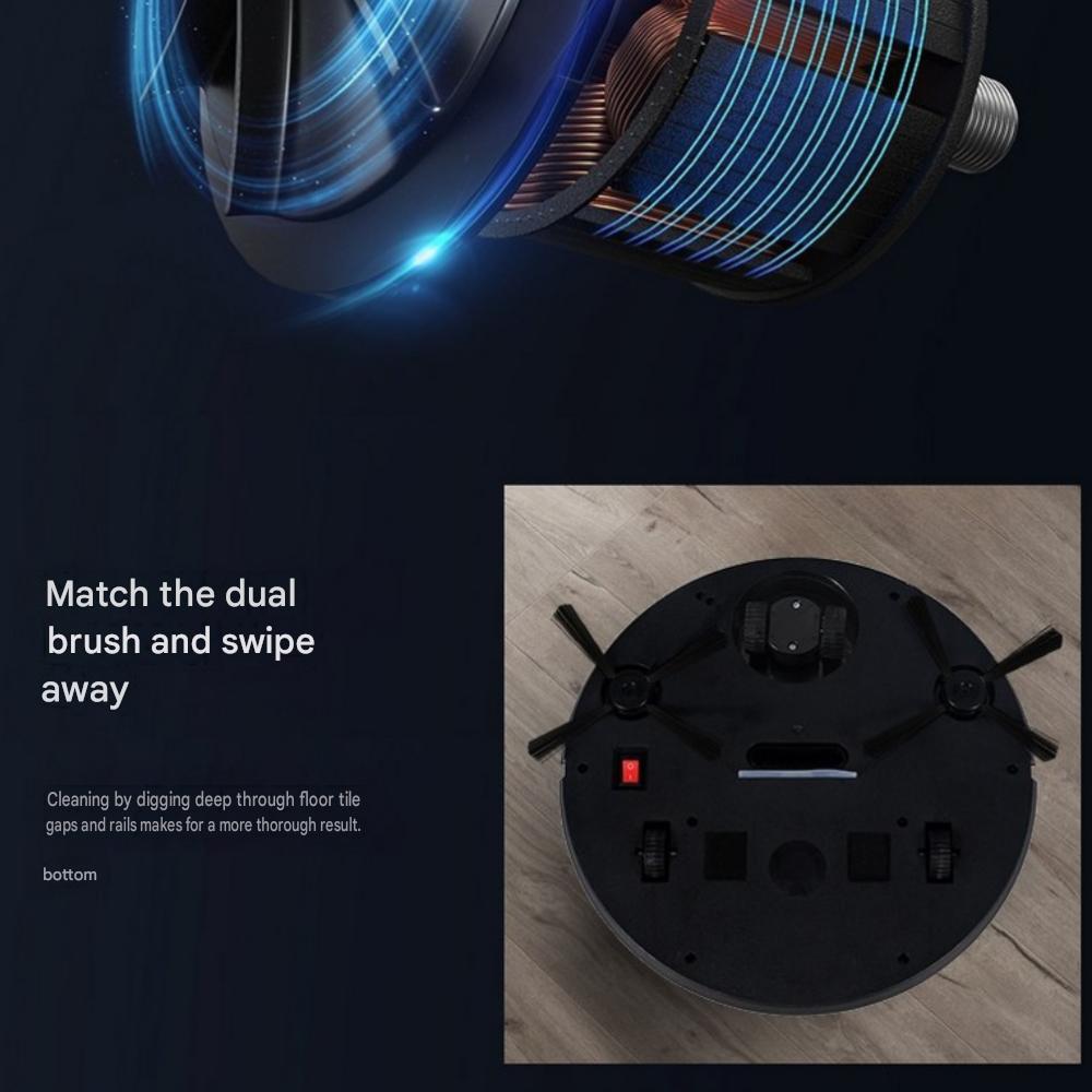 Aspirator Robot PYHO cu Filtru HEPA și Mop LDS, Acționat de 4 Motoare, Curățare Inteligentă Multi-Etaj, Încărcare USB