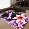 1PC Custom Name Floral Name Artwork Theme Floor Mat Ideal for Living Room, Game Rooms, Office, Bedroom,Floor Mat Playful Design