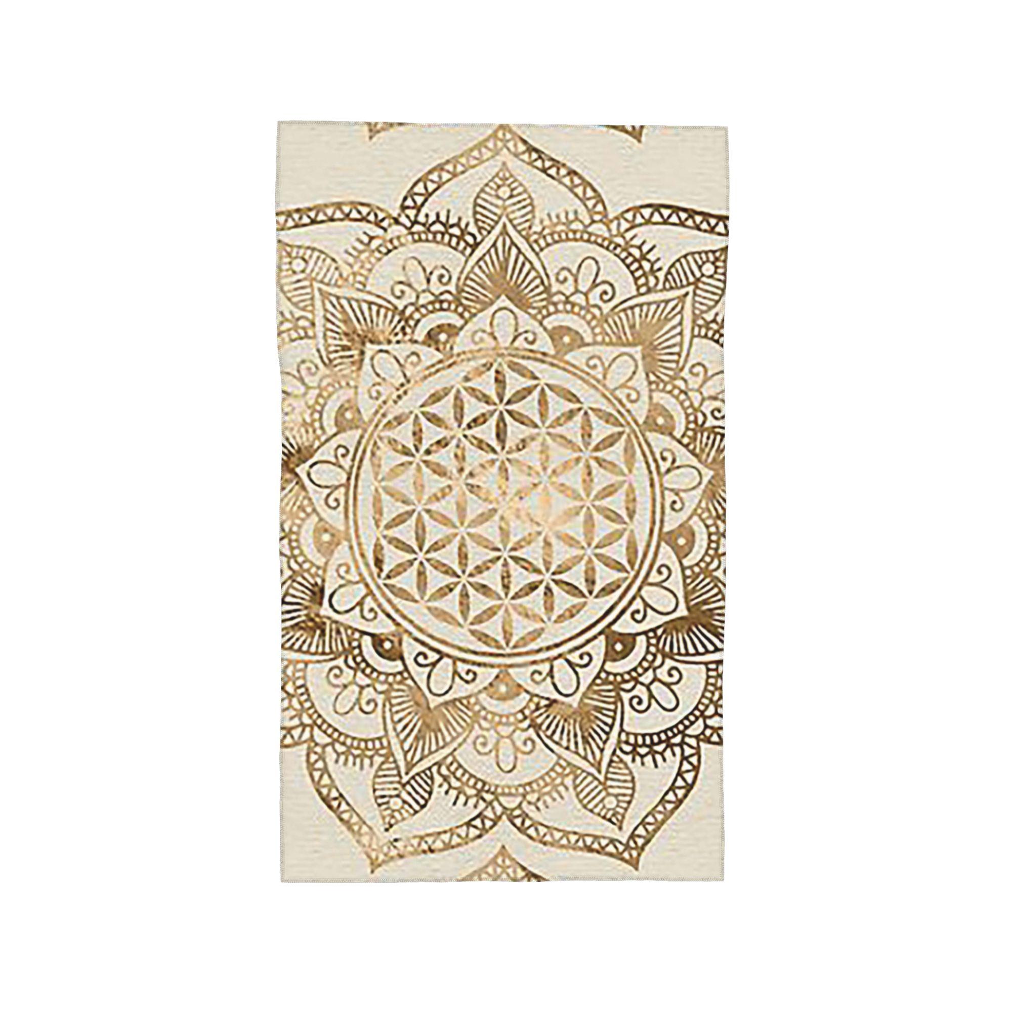 

Flower of Life in Lotus - pastel golds and canv Soft Face Towel Quick Dry Pool Bath Cotton Towels Breathable W40*H60(CM)