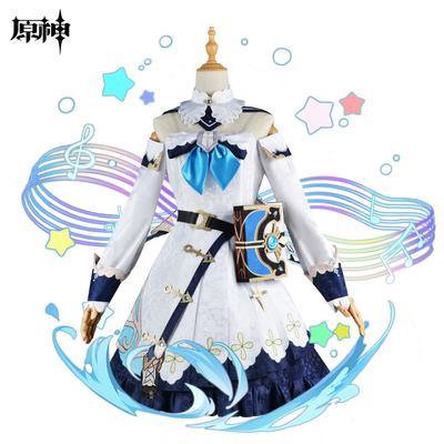Genshin Impact Barbara Cos Dress Women's Dress Girls' Cute Hand Game Initial Five-star Cosplay Dress