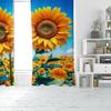 2Pcs- Sunflower - Printed curtains -100% polyester material for bedroom curtains and living room decoration.