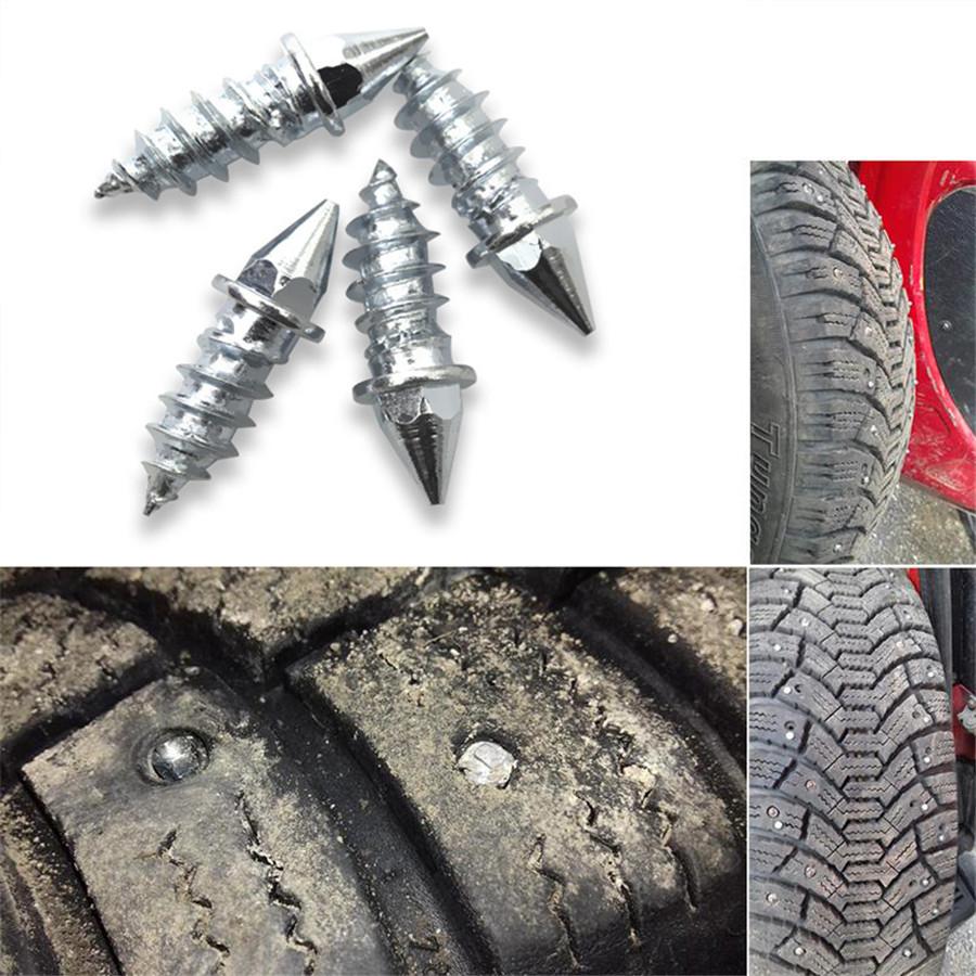 50pcs Car Motorcycle Tire Spikes Snow Ice Road Wheel Tyre Studs Screw For Winter