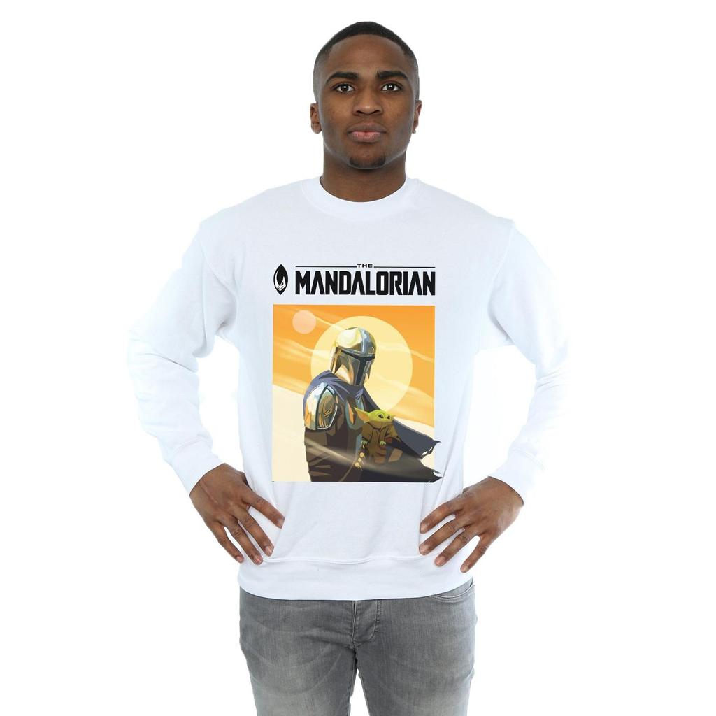 Star Wars Mens The Mandalorian The Child Two Moons Sweatshirt