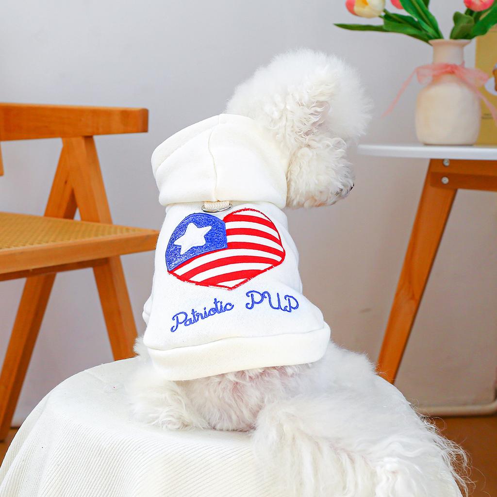 Pet circle, dog small dog clothes, cat clothing, autumn and winter Valentine's Day love collection