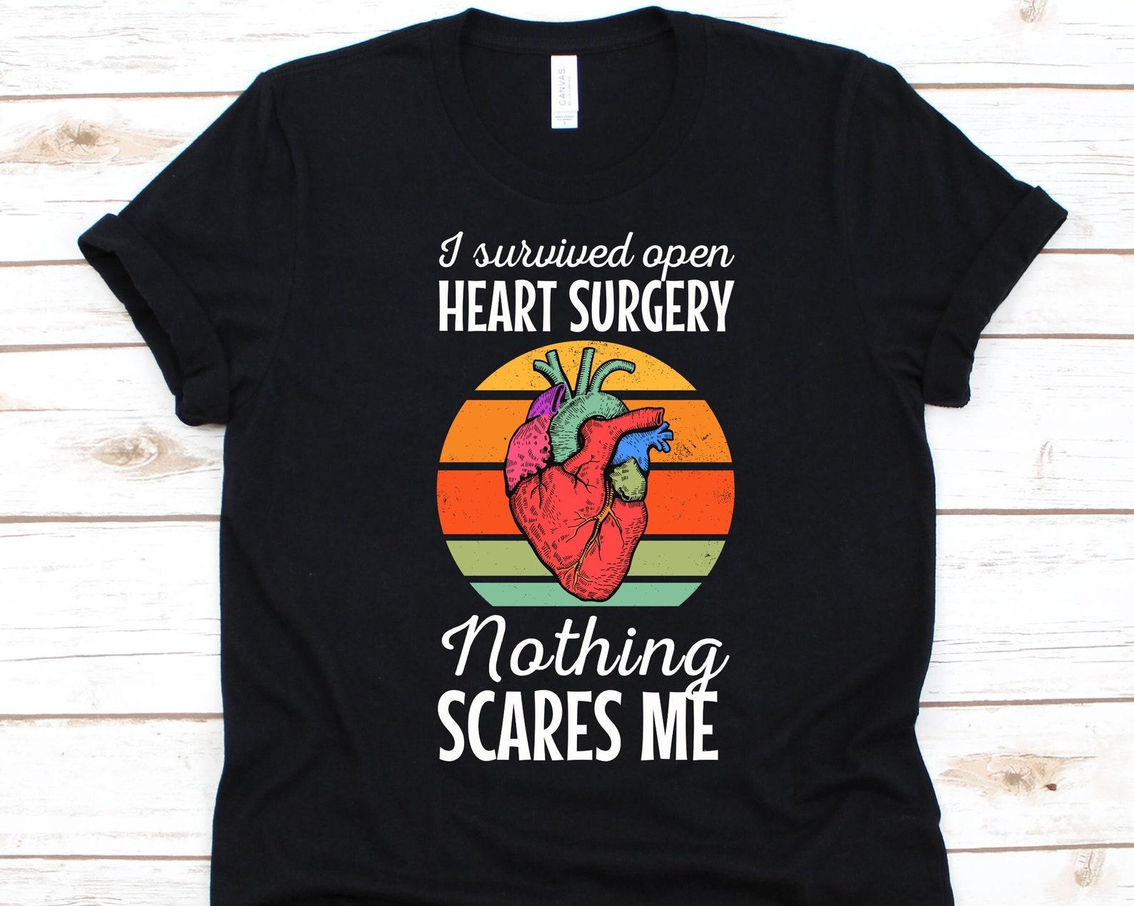 I Survived Open Heart Surgery Shirt, Heart Surgery Survivor Gift For Men And Women, Coronary Artery Bypass, Cardiovascular Heart Disease S