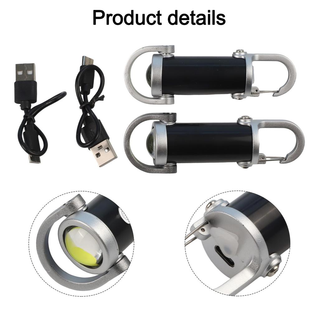 Mini Keychain Flashlight USB Rechargeable Flashlight Multiple Lighting Modes