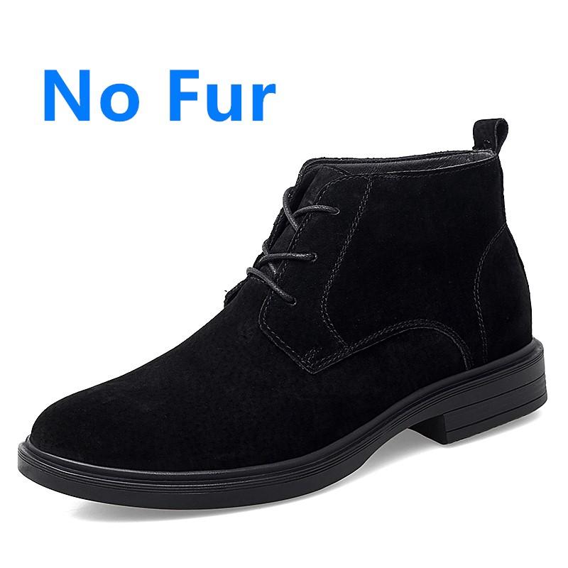 Men Boots Leather Suede Shoes Men Fashion Chelsea Ankle Boots Men'S Shoes Man Lace-Up Casual Shoes Male Comfortable Outdoor Boot