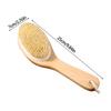 Ergonomic Grip Handheld Bath Brush Shower Scrubber With Dense Natural Bristles for Body Massage Pore Cleaning Accessory